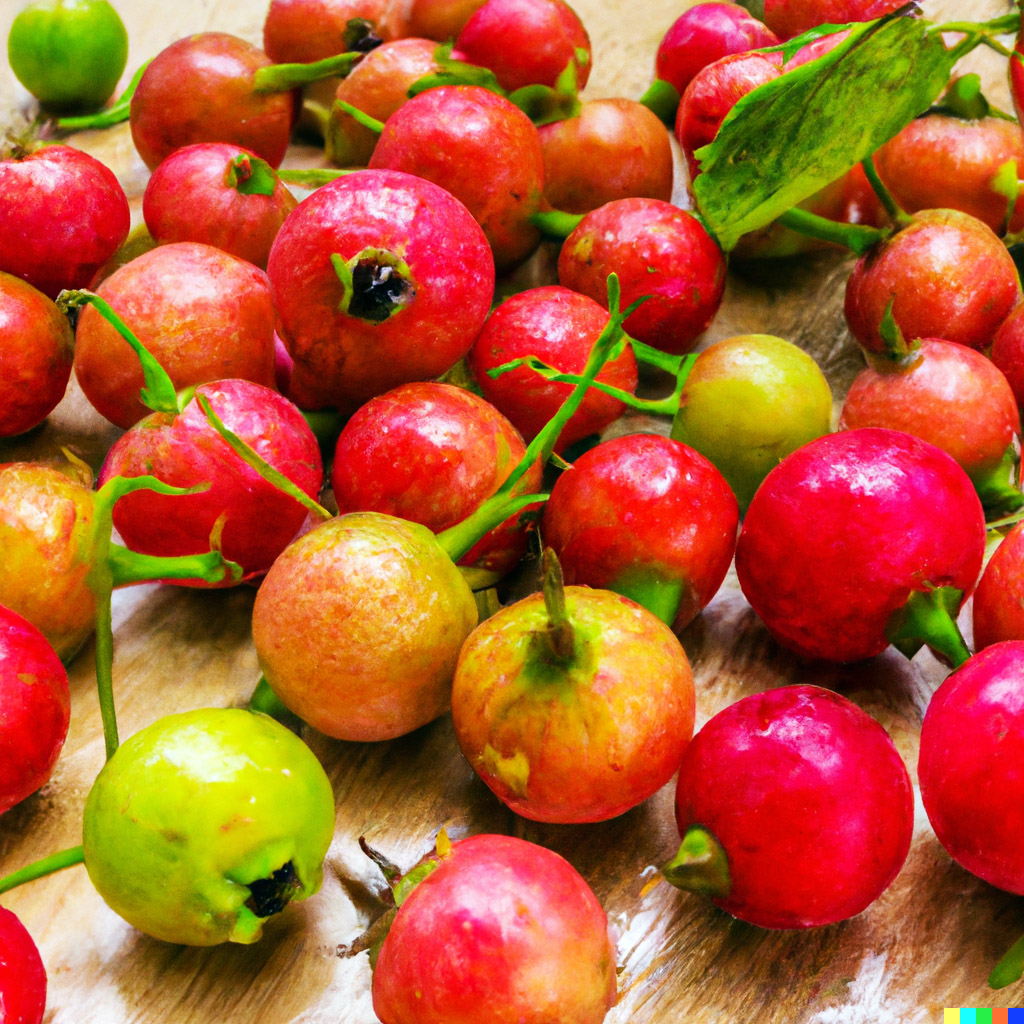 Fruit of the strawberry tree.